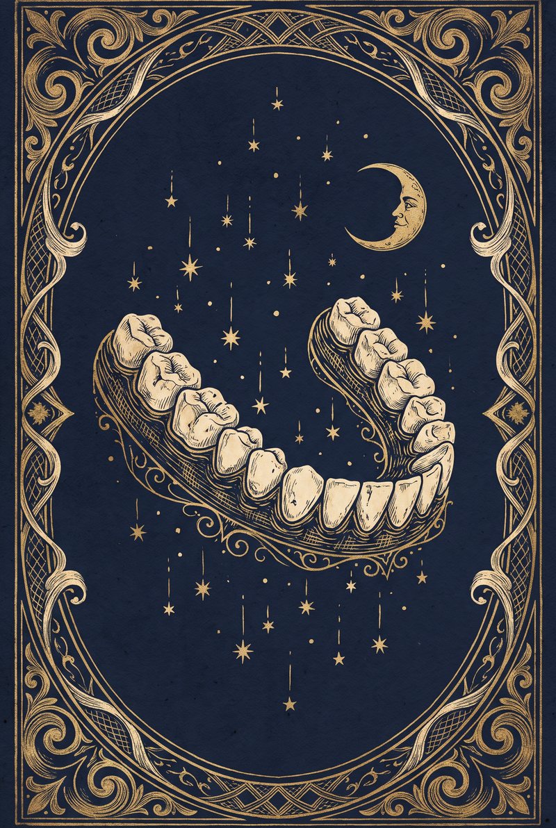 Engraved illustration: Teeth